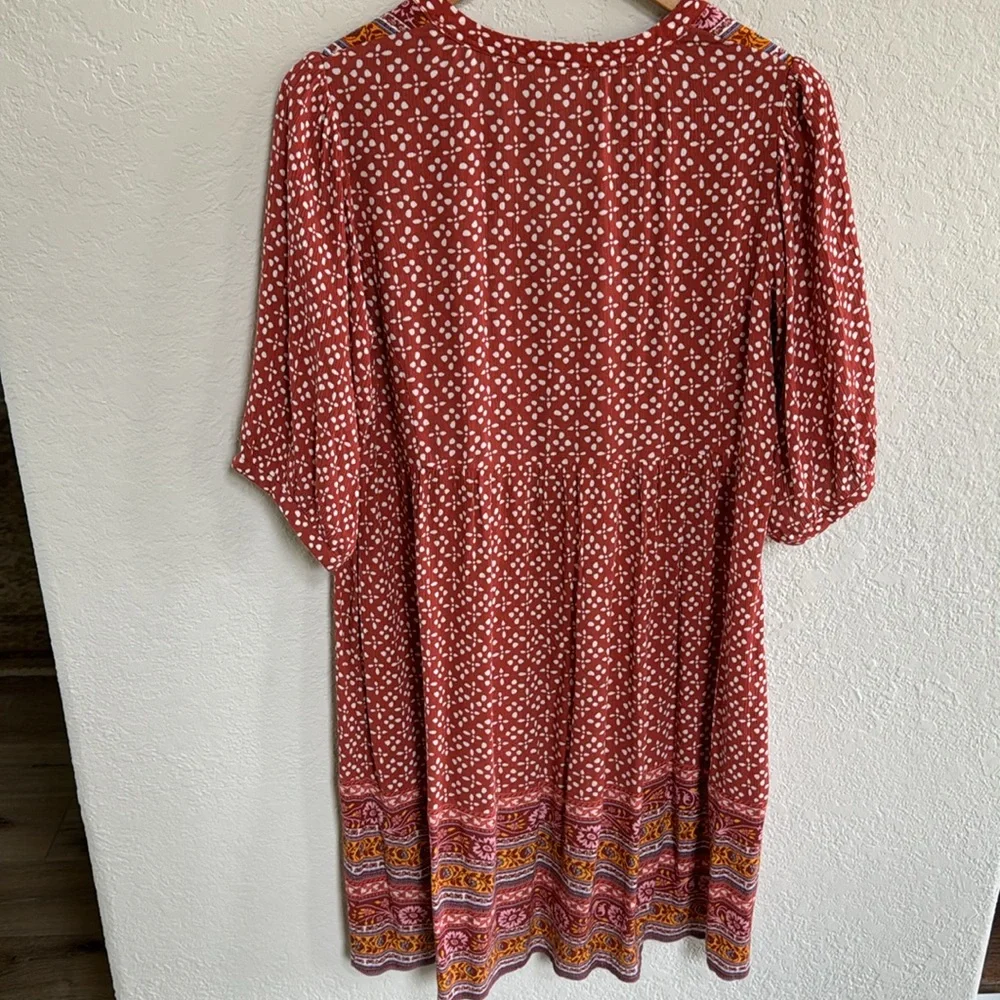 Boho tunic Dress with tassel tie - Picture 6 of 7